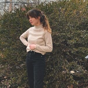 J. Crew Beige Turtleneck Sweater